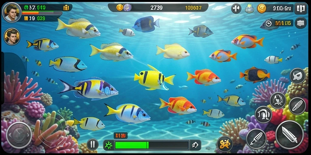 Tampilan gameplay 2739 yang menarik dengan aksi tembak ikan.