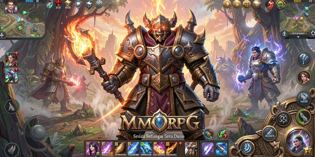 Tampilan gameplay MMORPG 88ID yang menakjubkan dan mendebarkan.