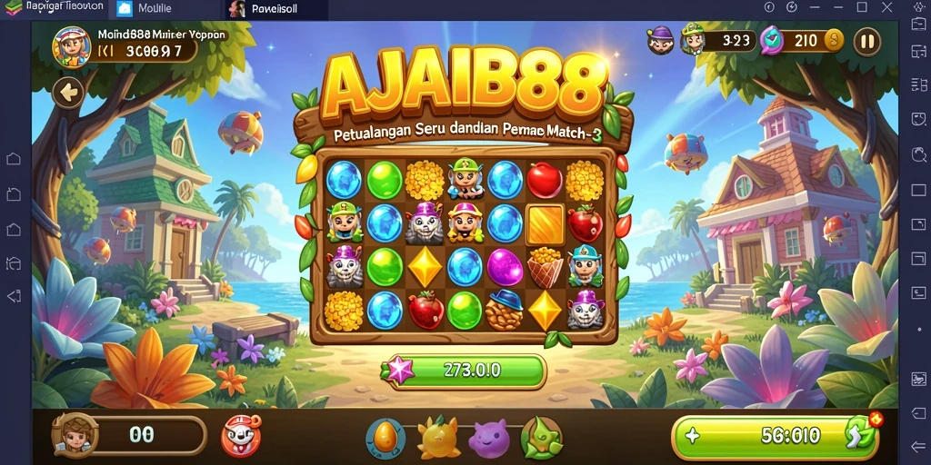 Gameplay seru dengan tantangan mencocokkan buah.