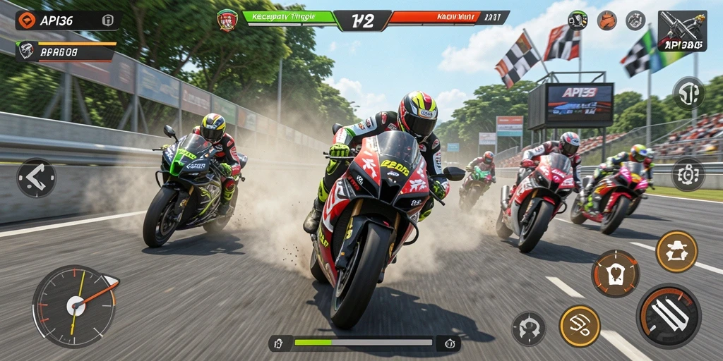 Gameplay mendebarkan dari API36 dengan motor racing yang seru.