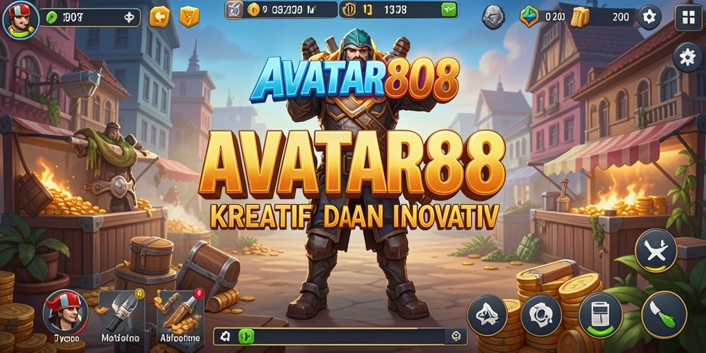 Tampilan gameplay menarik di AVATAR808 dengan unsur Tycoon.