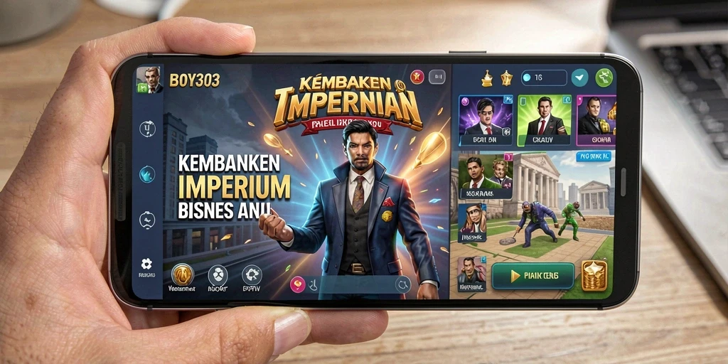 Tampilan gameplay seru di BOY303 yang menggambarkan pengelolaan bisnis.