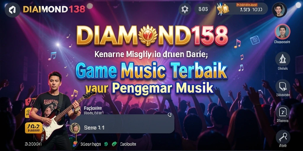 Tampilan gameplay seru dari DIAMOND138 dengan berbagai lagu.