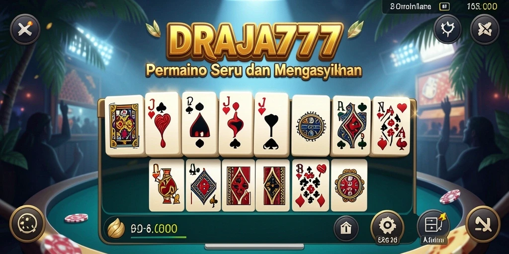 Tampilan menarik dari gameplay DRAJA777 dalam permainan Domino.