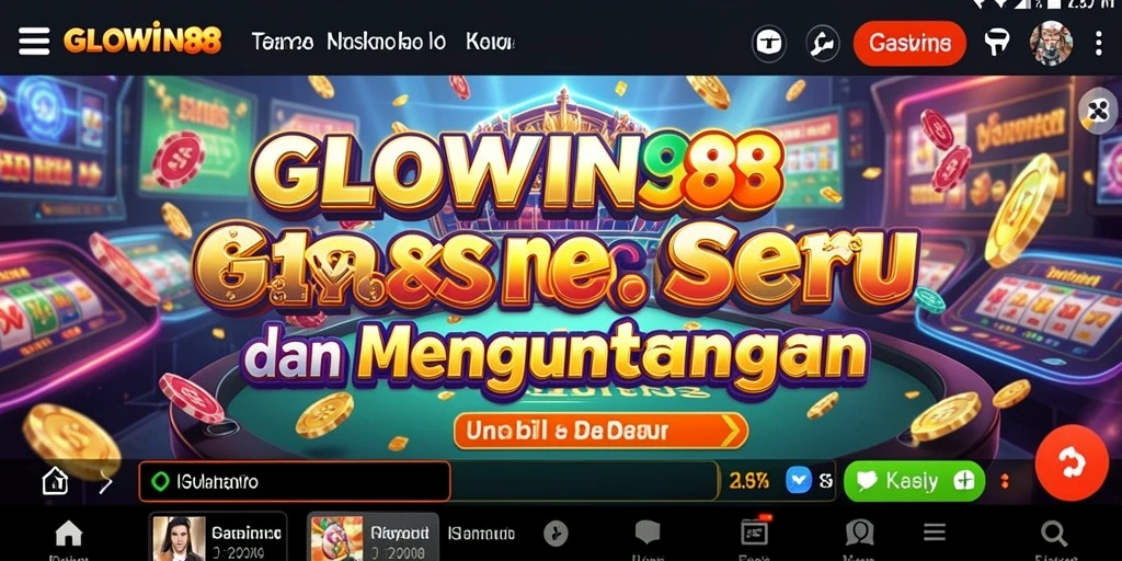 Tampilan gameplay kasino yang mendebarkan di GLOWIN88.