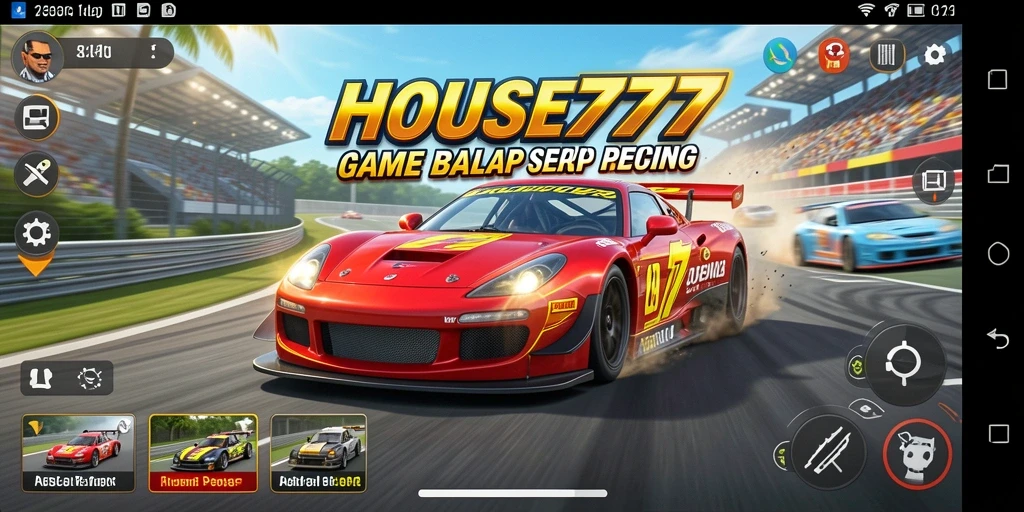 Gameplay menegangkan di lintasan balap HOUSE777.