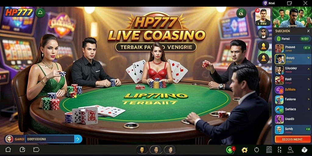 Gameplay Live Casino HP777 dengan dealer profesional dan suasana seru.