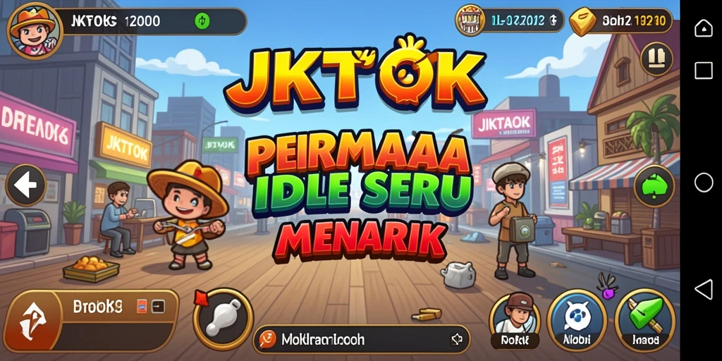 Tangkapan layar gameplay JKTOK yang menunjukkan aksi Idle menarik dan seru.