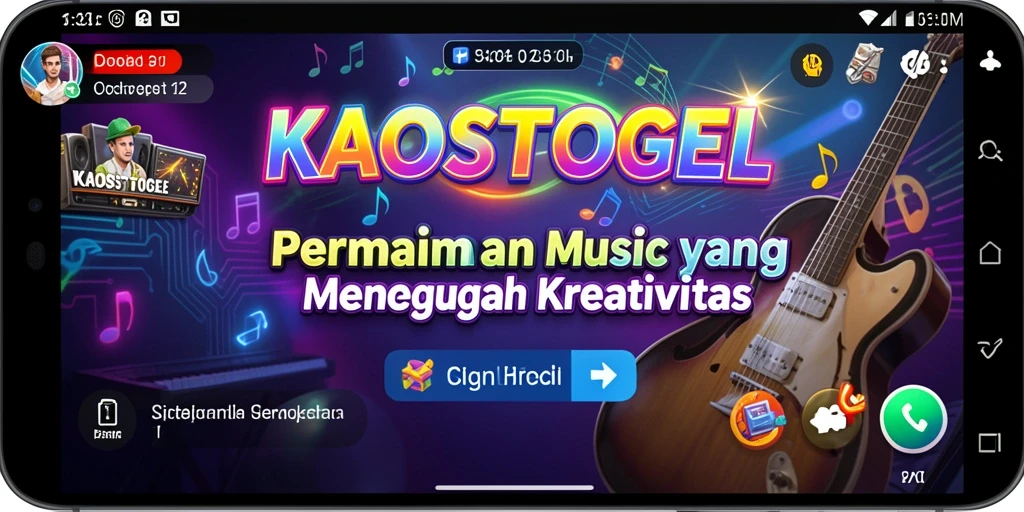 Tampilan gameplay KAOSTOGEL dengan musik yang menarik.