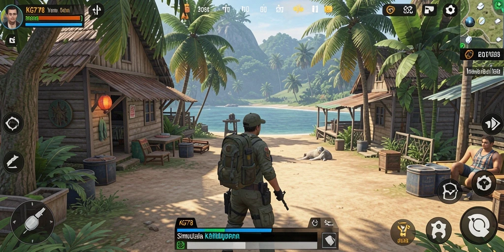Tampilan gameplay KG778 yang menggambarkan kehidupan sehari-hari dalam simulasi.