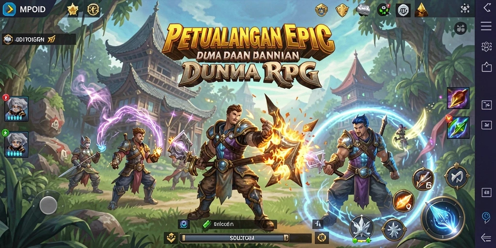 Tangkapan layar gameplay MPOID menampilkan aksi seru di dunia RPG.