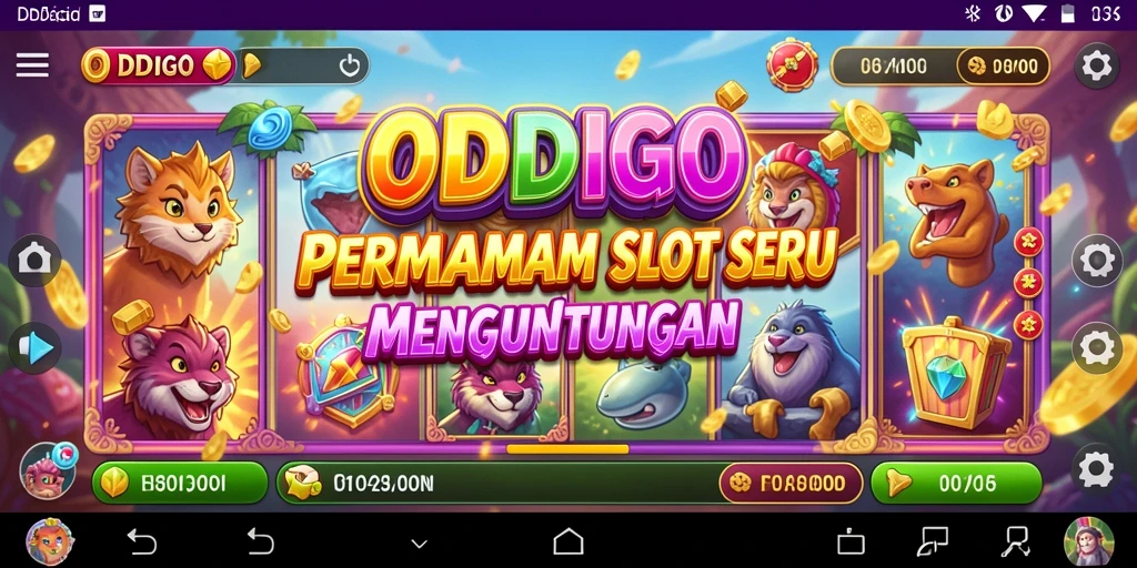 Screenshot ODDIGO menampilkan gameplay menarik dari permainan Slot.