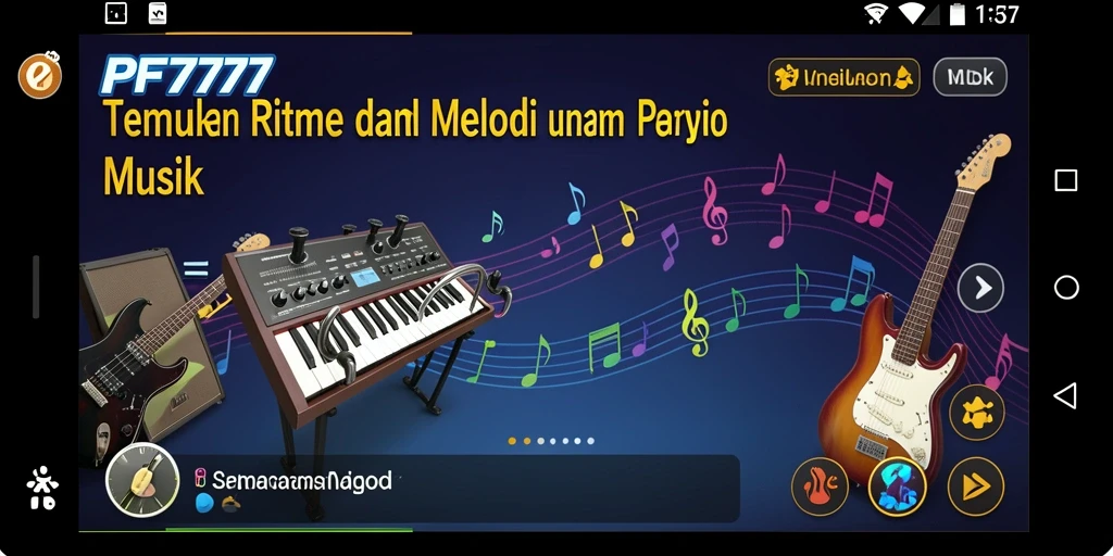 Tampilan gameplay PF777 yang penuh warna dan dinamis.