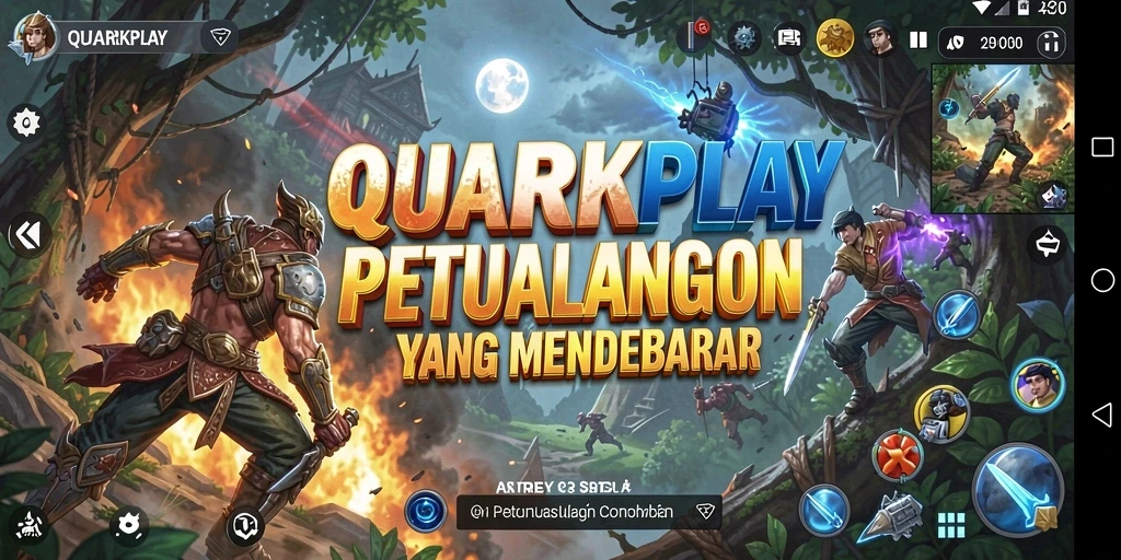 Tampilan seru gameplay aksi dari QUARKPLAY yang mendebarkan.