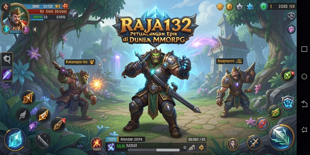 Tampilan seru dan imersif dari gameplay RAJA132 MMORPG.