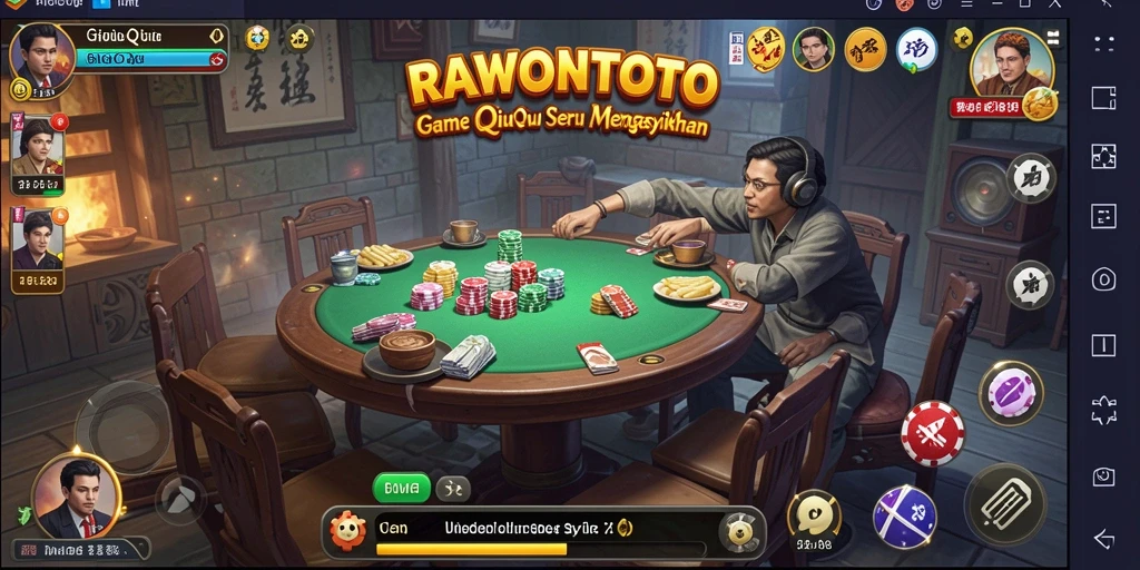 Tampilan screenshot gameplay seru RAWONTOTO dalam permainan QiuQiu.