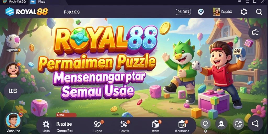 Tangkapan layar utama ROYAL88 menampilkan gameplay Puzzle yang menarik.
