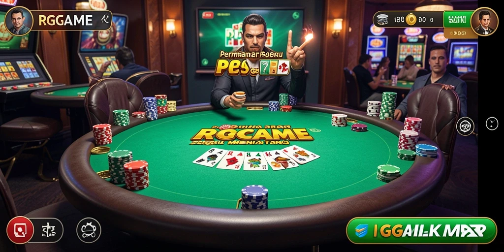 Tampilan screenshot RPGAME menampilkan gameplay Poker yang menarik.