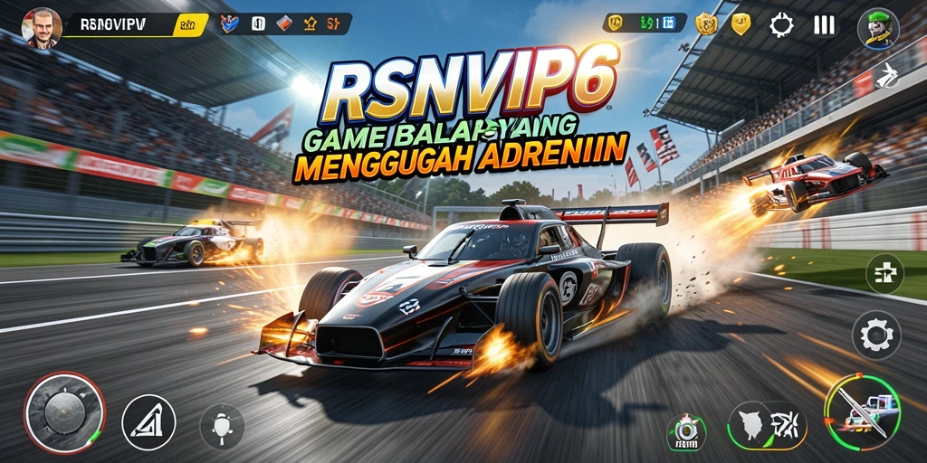 Tampilan menarik gameplay balap di RSNVIP6 dengan mobil cepat.