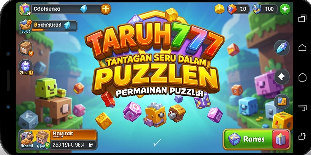 Tampilan gameplay seru dalam puzzle TARUH777 yang menantang.