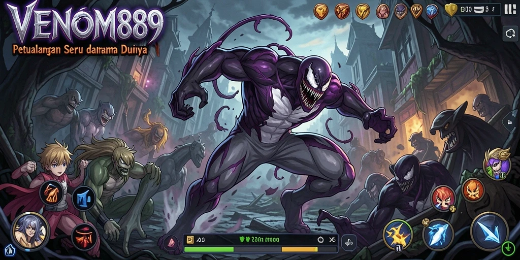 Tampilan menarik dari gameplay <strong>VENOM889</strong> dengan karakter anime yang ikonik.
